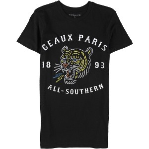 Elevenparis Womens Geaux Paris 1893 Graphic T-Shirt, Black, X-Small - 1 of 2