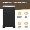 MAYEERTY 20" Bathroom Vanity with Sink Soft Closing Door Storage Rack Adjustable Shelf Black - 4 of 4