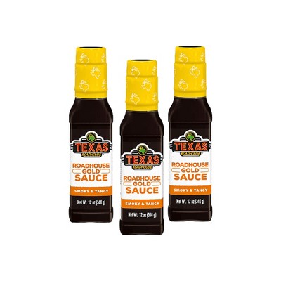 Texas Roadhouse Gold Sauce, Smoky & Tangy, 3-Pack 12 fl. oz. Bottles