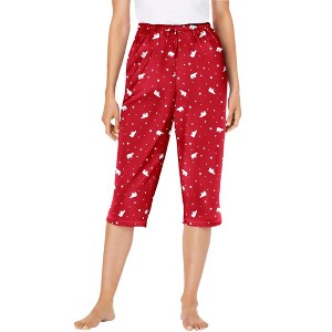 Dreams & Co. Plus Size Knit Sleep Capri - 1 of 4