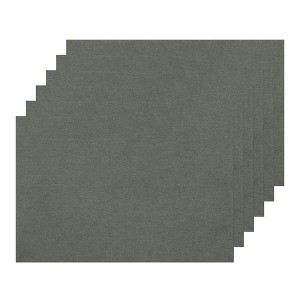 Unique Bargains Waterproof Reversible Vinyl Faux Leather Placemats 19 x 13 Inches 6 Pcs - 1 of 4