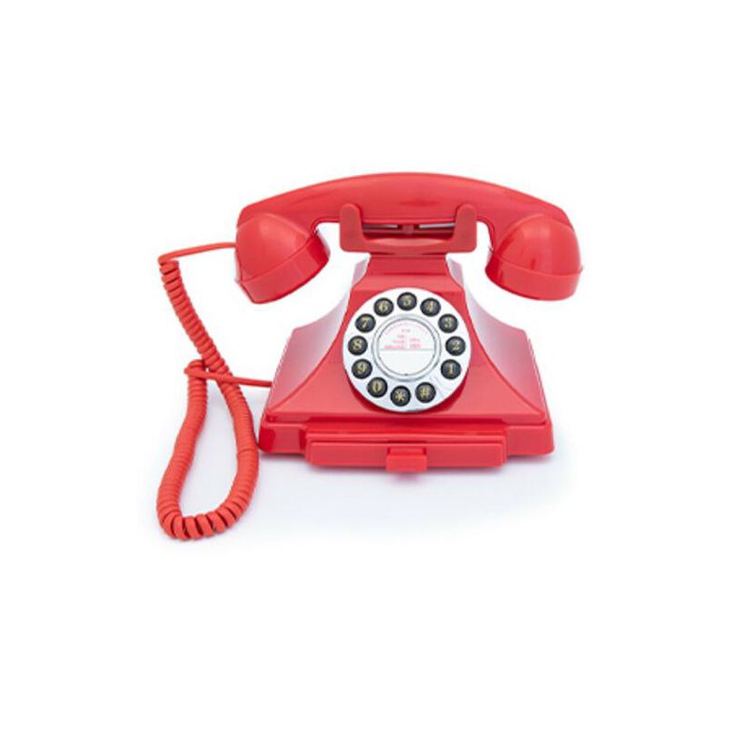 GPO Retro GPOCARRPBRD Carrington Push Button Telephone - Red, 1 of 7