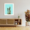 Amanti Art Turquoise Cactus by Lola Peacock Wood Framed Wall Art Print - 4 of 4