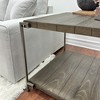 50" Wood Coffee Table with Metal Frame & Casters - 4 of 4