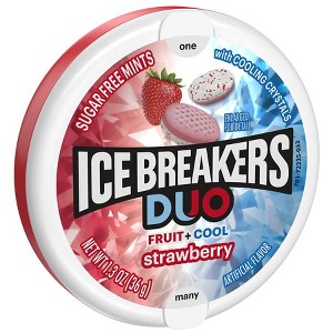 Ice Breakers Duo Sugar Free Breath Mints Strawberry Flavored 1.3 oz - 1 of 1