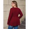 Women's Plus Size Tops Crew Neck T Shirts Swing Flowy Blouse Loose Fit Tee Tunic Casual Blouse - 3 of 4