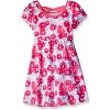 Girl's 2-Pack Disney Princess Belle Believe In You Floral and Stripe Casual Dress Set - Blue/Pink, Size 2T - 3 of 4