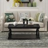 2 Tier Coffee Table, 45" Rectangular Center Table with Storage Shelf, Wooden Sofa Side Table, TV Stand End Table for Living Room Bedroom Office - 2 of 4