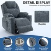 Chenille Power Lift Recliner Chair for Elderly, 350 LBS Heavy Duty with Massage, Lumbar Heating, USB & Type-C Ports, Stainless Steel Cup Holders - 4 of 4