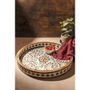 Jodhpur Wood Inlay Decorative Tray, 18" - 2 of 4