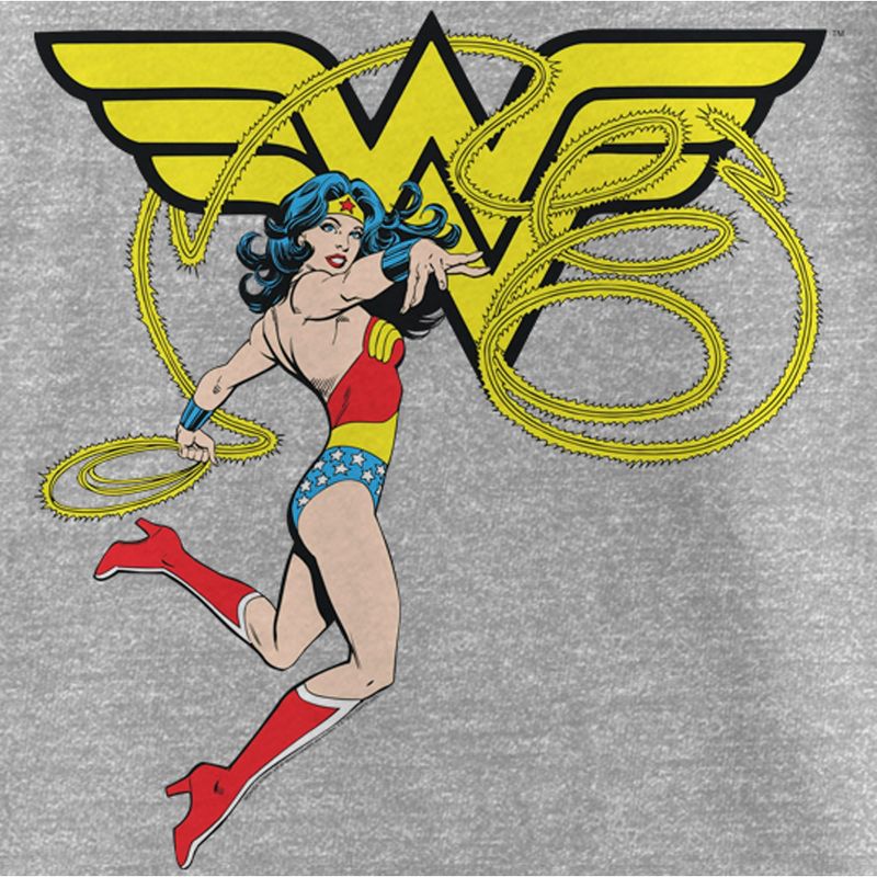 Girl's Wonder Woman Lasso Logo T-Shirt, 2 of 6