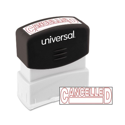 UNIVERSAL Message Stamp CANCELLED Pre-Inked One-Color Red 10045