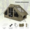 Costway 4-6 People Inflatable Tent with 4 Mesh Screen Windows 2 Doors Skylight Carrying Bag Green/White - 3 of 4