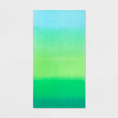 green beach towel