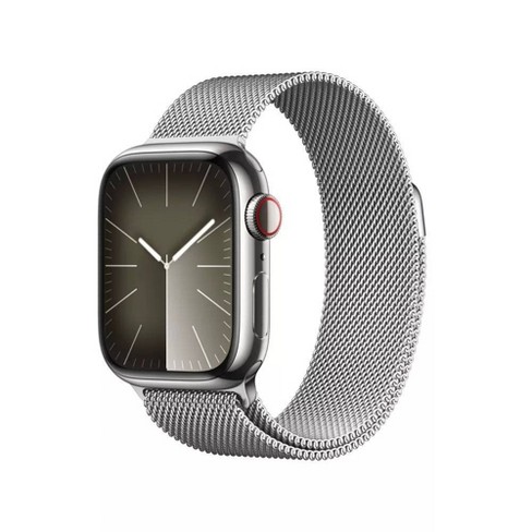 Refurbished Apple Watch Series 7 GPS + Cellular, 45mm Silver Stainless  Steel Case with Starlight Sport Band - Apple