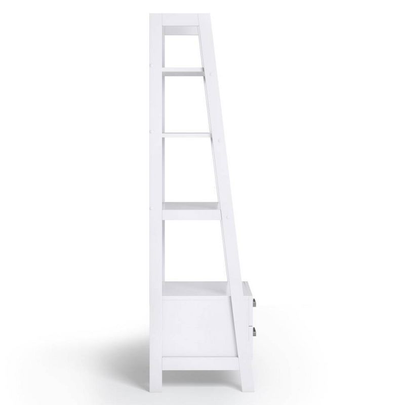 72" Hawkins Solid Wood Ladder Shelf with Storage - Wyndenhall, 5 of 13