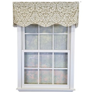 RLF Home 100% Cotton Cambridge Provance  Fully lined Windows Rod Pocket Valance 50" x 15"  Silver - 1 of 4