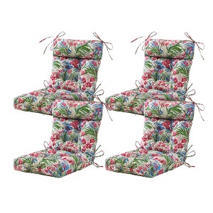 ARTPLAN Patio Chair Cushion,Tufted Adirondack Outdoor Chair Cushion,Wicker High Back Outdoor Seat Cushion,Set of 4,21"X21"X4" (4 Pack) - 1 of 4