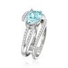 Ross-Simons 2.00 Carat Simulated Aquamarine Spiral Ring With .30 ct. t.w. Czs in Sterling Silver - 3 of 4