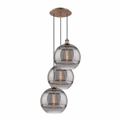 Rochester - 3 Light Cord Hung Multi Pendant In Industrial Style-40.88 Inches Tall and 18.5 Inches Wide