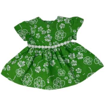Doll Clothes Superstore Emerald Green Dress Compatible With 15-16 Inch Baby And Cabbage Patch Kid Dolls