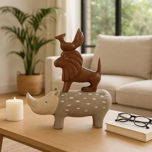 Decorative Animal Sculpture Statue - Perfect Decorative Figurine for Home, Bathroom, Room, and Living Room Decor - 1 of 4