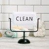 VIP Metal 11 in. White Reversible Clean Dirty Sign - 2 of 4