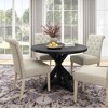 Dexmalle Cross-Buck Round Table with 4 Tufted Chairs Sets - 2 of 4