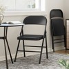All-Steel Folding Chairs with Backrest, Heavy Duty Metal Foldable Dining Chair Set, Hold Up to 350 LBS, Portable Chair for Indoor & Outdoor Events - 4 of 4