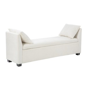 Amelia Storage Bench With Sturdy Rubber Wood Legs | ARTFUL LIVING DESIGN - 1 of 4