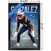 Trends International NFL New England Patriots - Christian Gonzalez 24 Framed Wall Poster Prints - 3 of 4