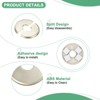 Unique Bargains Wall Split Flange Self-Adhesive Plumbing Cover Plates ABS Faucet Escutcheons 2 Pcs - 2 of 4