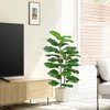 Garvee 3.25ft Artificial Ficus lyrata Fiddle Leaf Fig Tree for Indoor Outdoor House Living Room Office, Green - 2 of 4