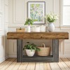 MAYEERTY 63" Wooden Console Table, Farmhouse 2-Tier Sofa Table Entryway Table - 2 of 4