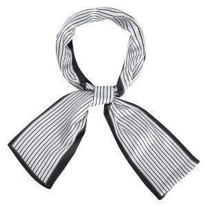 Allegra K Women's Fasion Stripe Skinny Ribbon Scarves Neck Wraps Neckerchief Hairband - 1 of 4