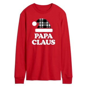 Men's - Instant Message - Papa Claus Christmas Long Sleeve Graphic T-Shirt - 1 of 4