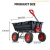 Garden Dump Cart, Yard Wagon Heavy-Duty w/ 800Lbs,Quick-Release Dumping & 180°Adjustable Handle & 10" Pneumatic Tires Garden Carts - 4 of 4