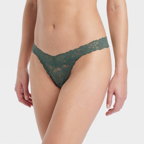 Auden Lace String Thong Panty size XL - Mint Green - NEW