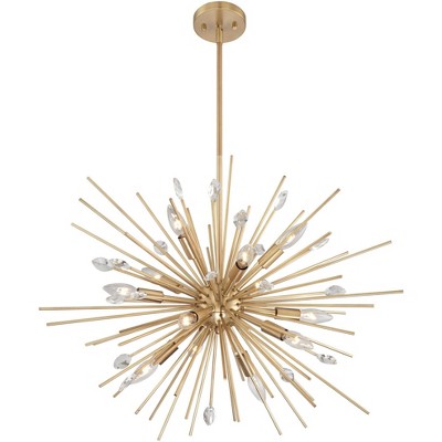 Antique Gold Sputnik 12-Light Crystal Accent Chandelier