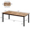 70.9 Inch Long Dining Table for 6-8 People, Large Rectangle Kitchen Table with Sturdy Metal Legs, Industrial Dining Room Table with Round Corner - image 2 of 4