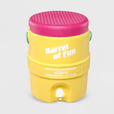 Details about   Igloo Special Edition Retro 2 Gallon Barrel of Fun Insulated Jug Multicolor 