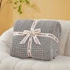 Snuggle Sac Fluffy Fuzzy Reversible Waffle Knit Blanket,Cozy Microfiber Throw,Classic Textured Design - 2 of 4