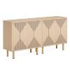 Hommoo Modern Sideboard Buffet, 59" Wood Storage Cabinet with Doors - 3 of 4