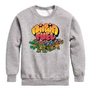 Boys' - Teenage Mutant Ninja Turtles Mutant Mayhem - Ninja Diet Graphic Long Sleeve Fleece Sweatshirt - 1 of 4