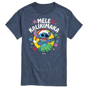 Men's - Lilo and Stitch - Mele Kalikimaka Short Sleeve Graphic T-Shirt - 1 of 4