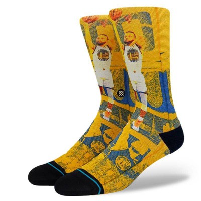 Nba Golden State Warriors Scratch Player Large Crew Socks