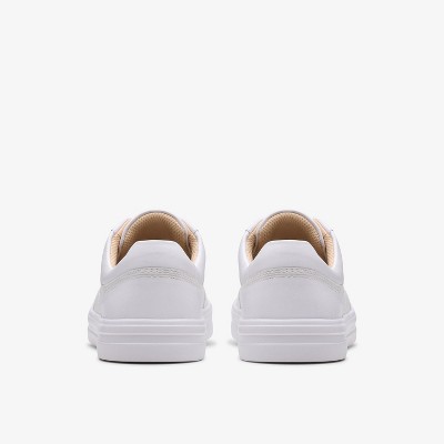 Женские кроссовки Clarks Womens Makea Court White Leather Sneakers 8.5 Medium — фото 6