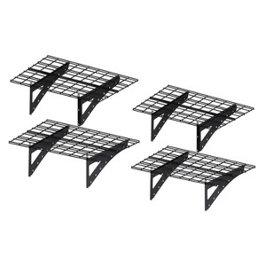 Dexmalle 4-Pack 23.6*35.4 Heavy Duty Wall Mounted Wall Shelf,Black - 1 of 4