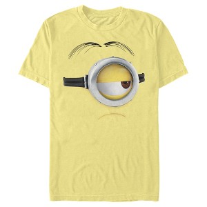 Men's Despicable Me Minions Stuart Frown Big Face T-Shirt - 1 of 3