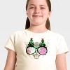 Girls' Short Sleeve 'Christmas Cat' Flip Sequin T-Shirt - Cat & Jack™ Cream - 3 of 4